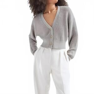 Aritzia Babaton Canberra Cardigan Sweater Merino Wool Knit Women's Size Small